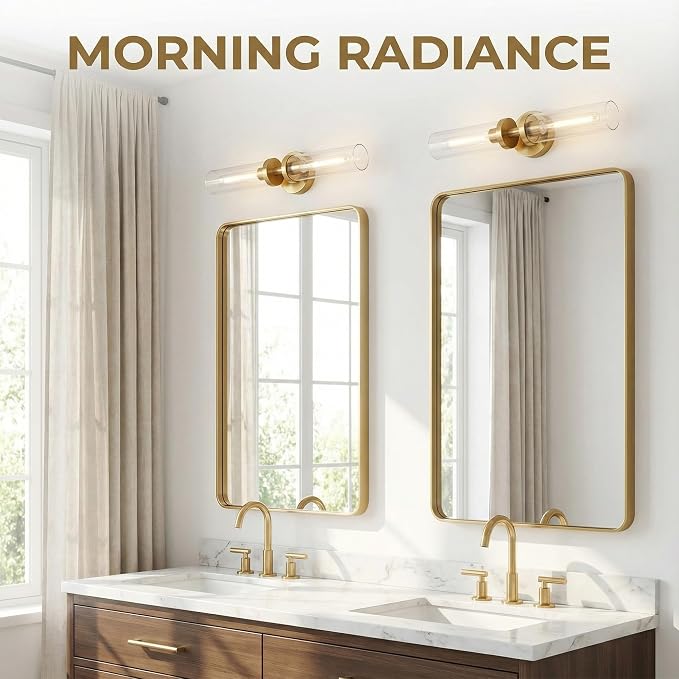 Wall Sconces 2-Pack, Hardwired Bathroom Light Fixtures, Modern Farmhouse Vanity - Image 6