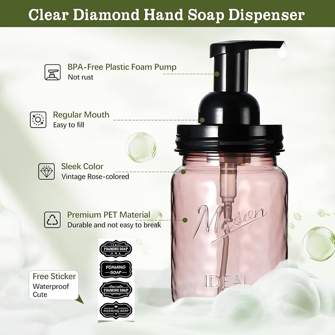 Amolliar Plastic Foaming Soap Dispenser - Image 2