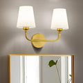 Bathroom Vanity Light, Brushed Gold Bathroom Light Fixtures, 2-Light Lighting by Kvhiiw