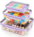 3 Pack Clear Hard Shell Zipper Case by CosmeticCase