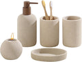 Bathroom Accessories Set, Toothbrush Holder, Soap Dish, Candle Holder by AdornMyHomeEnjoyMyLife