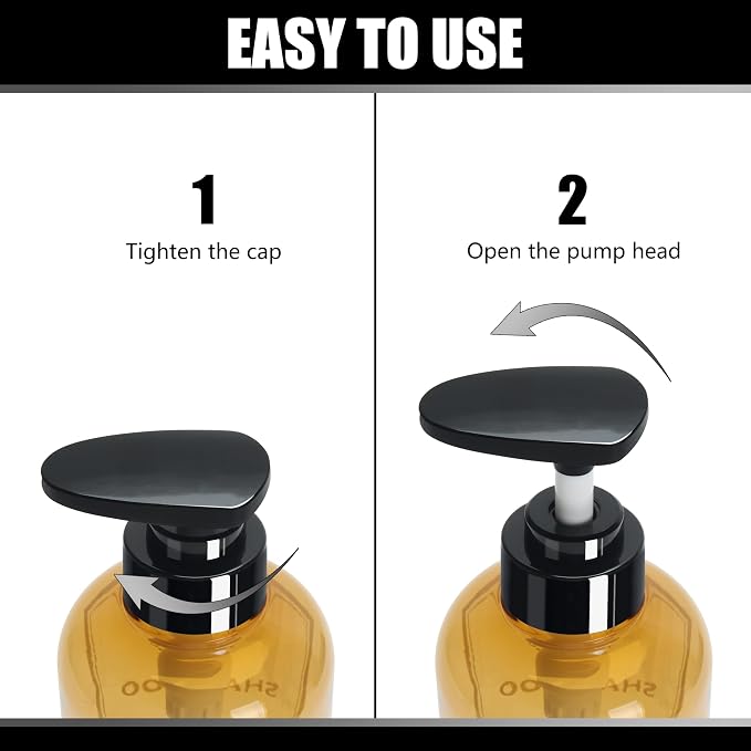 Soap Shower Dispenser, YACEYACE 3Pcs 16.9oz Soap Dispenser Bottles Set - Image 5