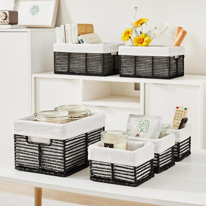 Vagusicc Wicker Storage Basket, 6 Pack Baskets - Image 7