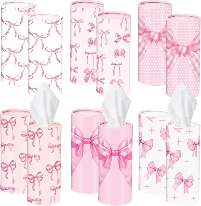 Outus 12 Pcs Bow Car Tissues Cylinder Holder by Outus