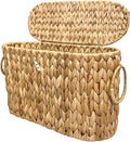 Toilet Paper Basket with Lid, Wicker Basket by WEAVECOMFORTINTOEVERYCORNER