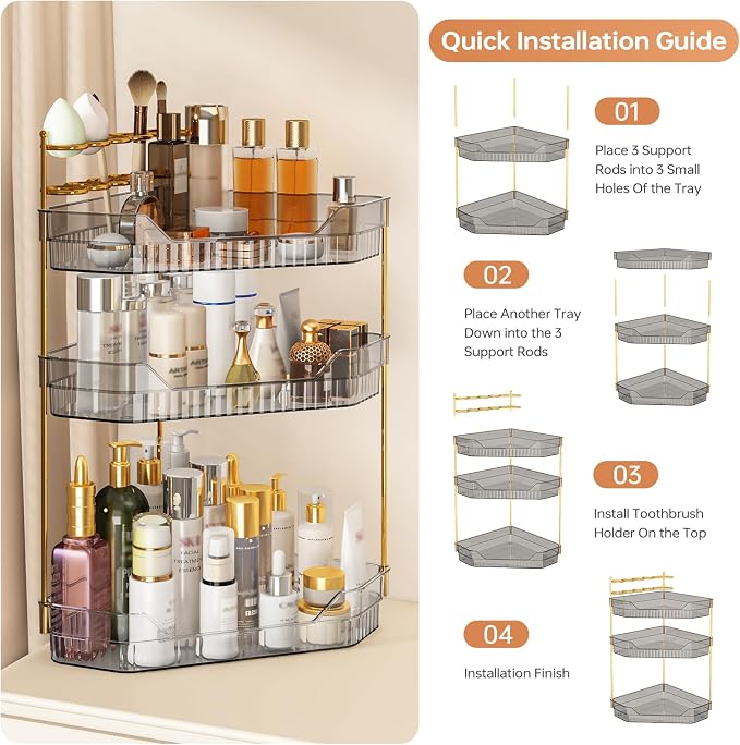 Corner Bathroom Counter Organizer - Image 5