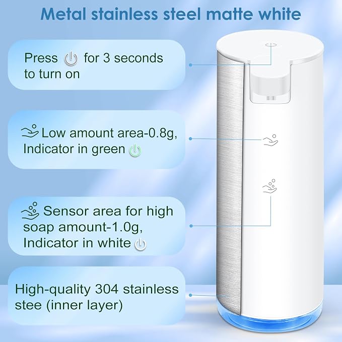 Automatic Hand Soap Dispenser Foaming: Touchless Soap Dispenser Stainless Steel - Image 2