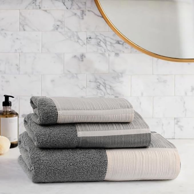 Zahari Home Modern Line Bathroom Towel Set - Image 4