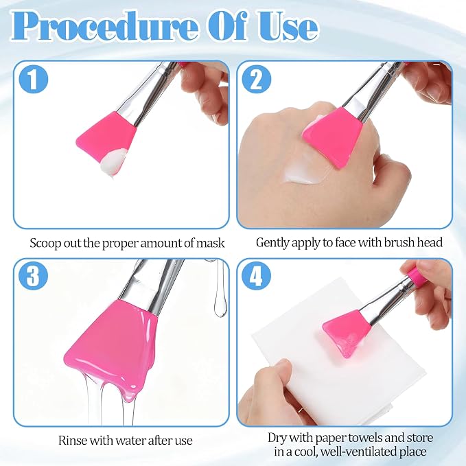 7PCS Silicone Brush Applicator Kit, Resin Brush Applicator UV Resin Brushes - Image 3