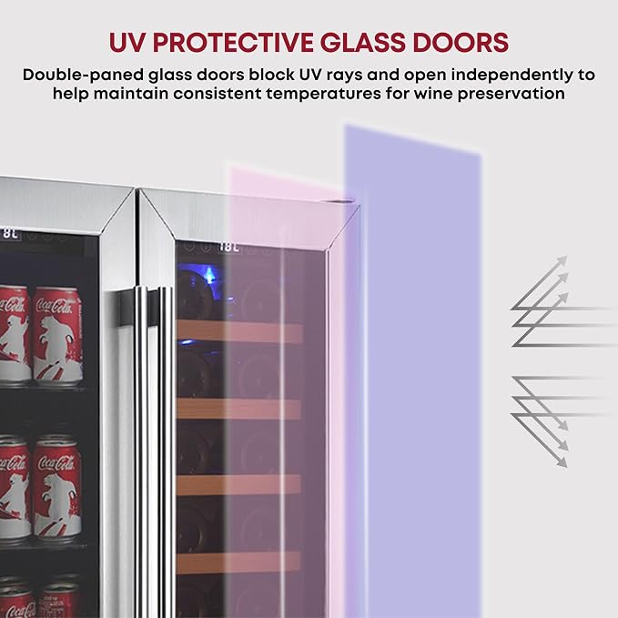 Koolatron 18 Bottle 56 Can Wine Fridge – Wine Cooler - Image 3