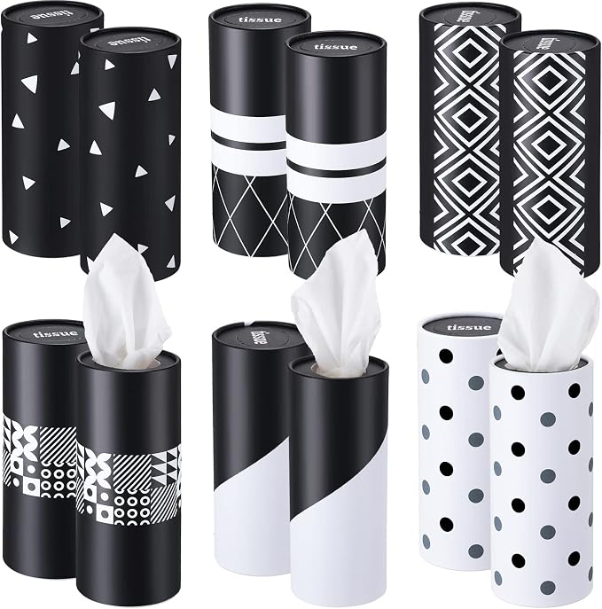 Outus 12 Pcs Geometric Car Tissues Cylinder Holder by Outus