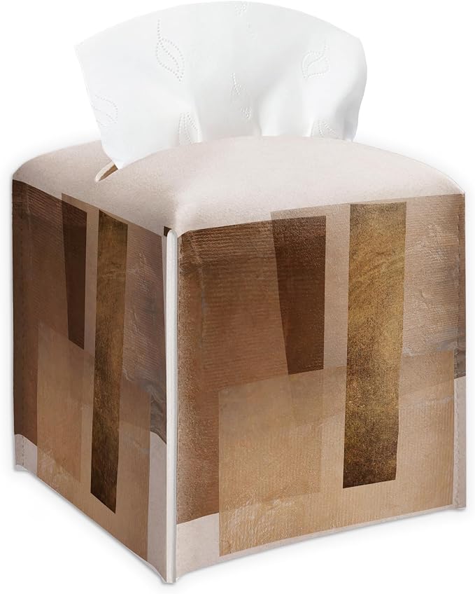 Vintage Geometry Design Tissue Box Cover by Unknown