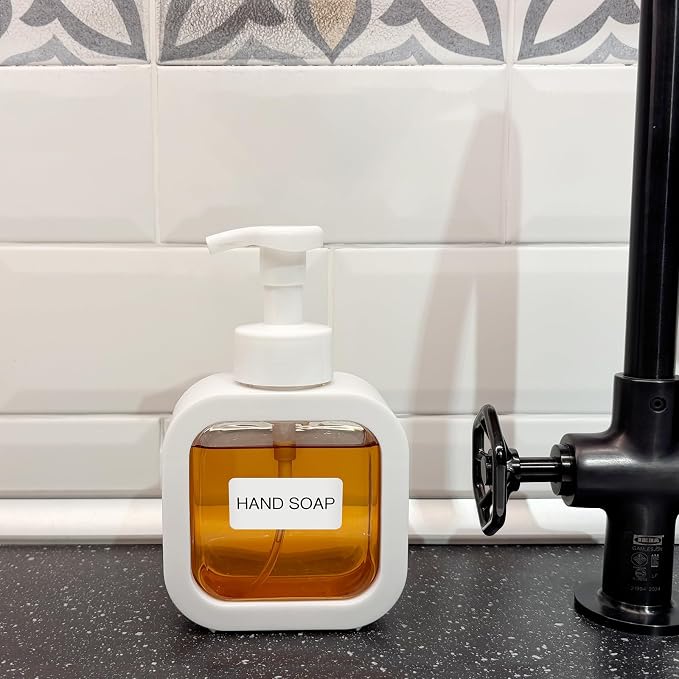 Foaming Soap Dispenser, 300ml Plastic Refillable Foaming Hand Soap Dispenser - Image 3