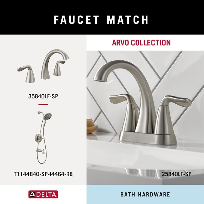 Delta ARV35-DN Arvo Double Towel Hook Bath Hardware Accessory in Brushed Nickel - Image 7