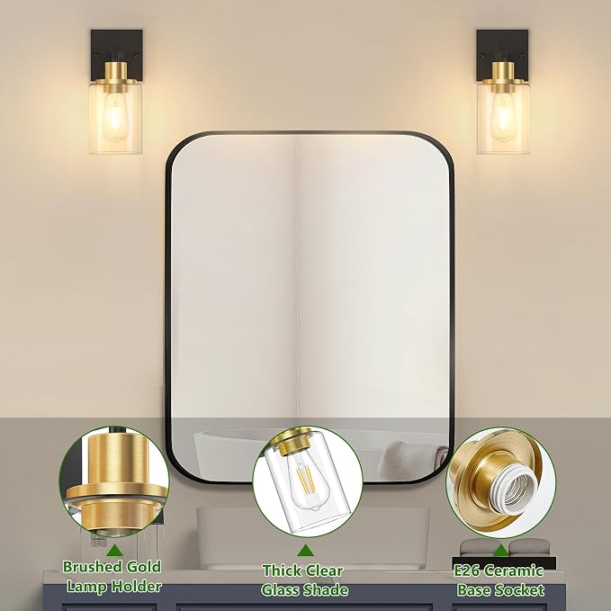 Licperron Black and Gold Wall Sconces Set of 2 - Image 3