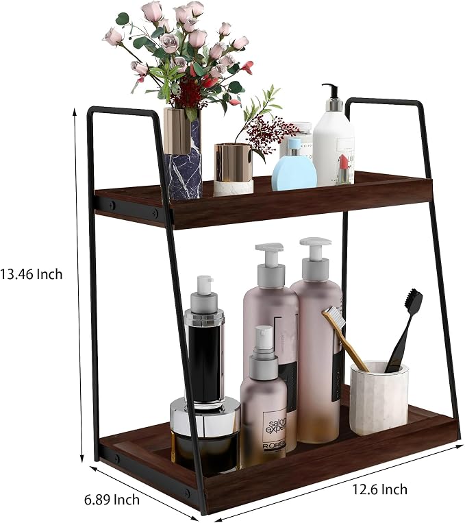 Dorhors 2 Tier Bathroom Counter Organizer Storage, Vanity Organizer - Image 3