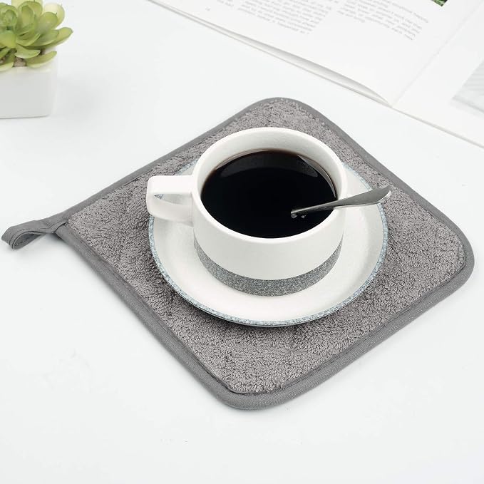 100% Cotton Kitchen Everyday Basic Terry Pot Holder Heat Resistant Coaster - Image 7