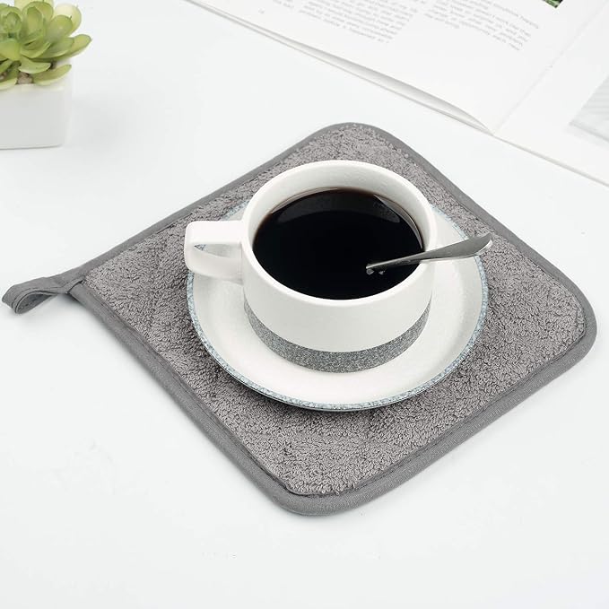 100% Cotton Kitchen Everyday Basic Terry Pot Holder Heat Resistant Coaster - Image 7