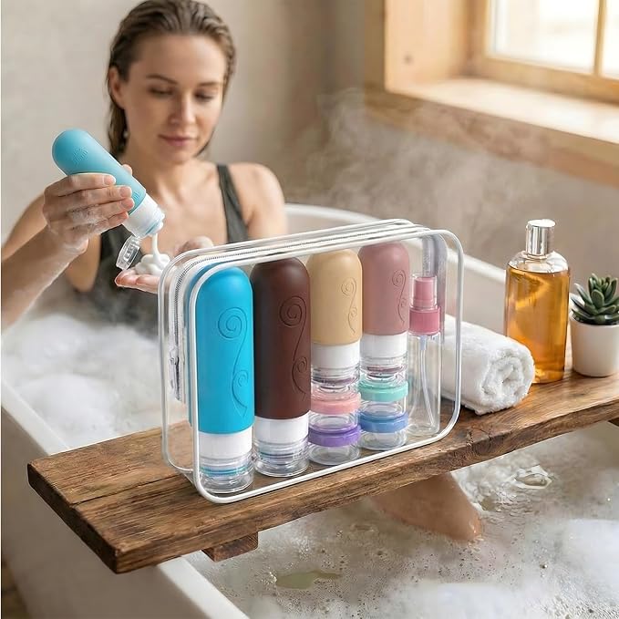 16 Pack Travel Bottles Set for Toiletries, TSA Approved Travel Containers Leak - Image 3