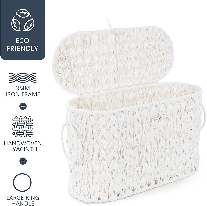Toilet Paper Basket, Wicker Toilet Paper Storage - Image 6