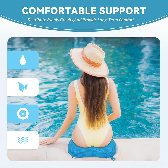 Idle Hippo Hot Tub Booster Seat, Weighted Hot Tub Pillow - Image 2