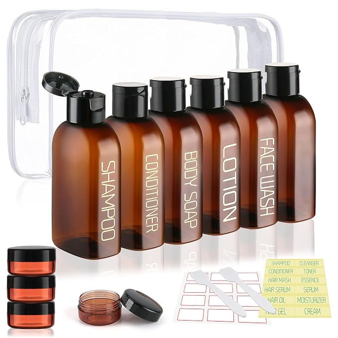 Cosywell Travel Bottles for Toiletries 10PCS Plastic Squeeze Bottles TSA by Cosywell