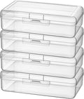 4 Pack Rectangular Clear Plastic Storage Containers Box by Thintinick