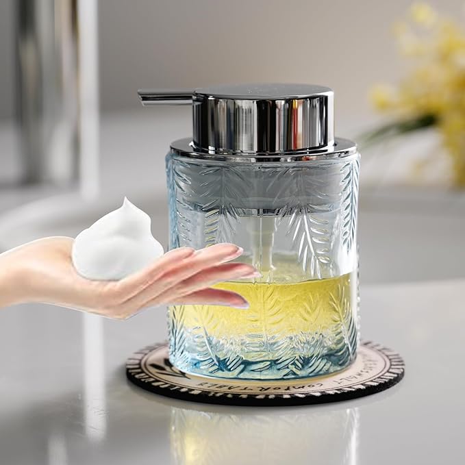 Glass Foam Soap Dispenser for Kitchen & Bathroom by CICUFYOfficial
