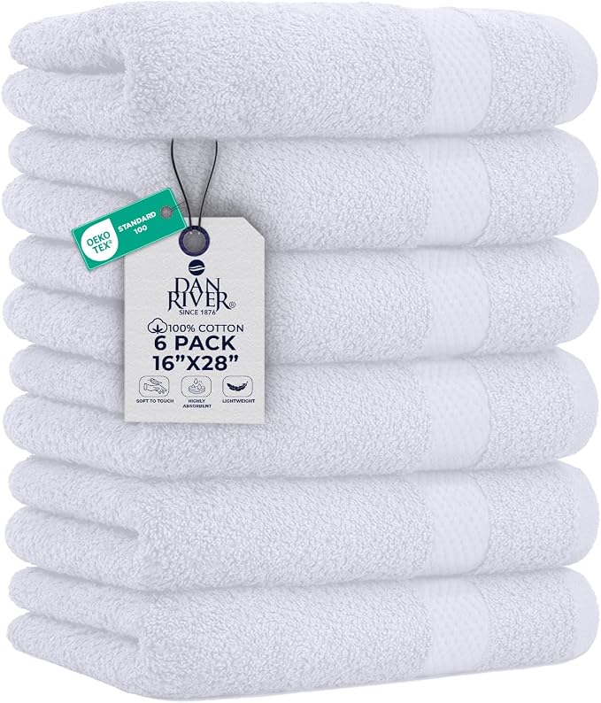 DAN RIVER 6-Pack Premium Hand Towels by DanRiver