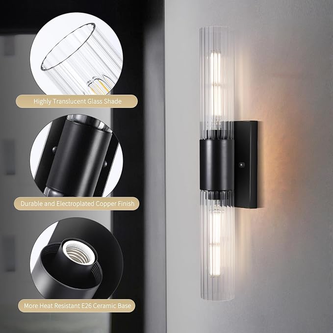 21" Bathroom Vanity Sconces Set of 2, Modern Up Down Wall Decor Set of 2 - Image 4