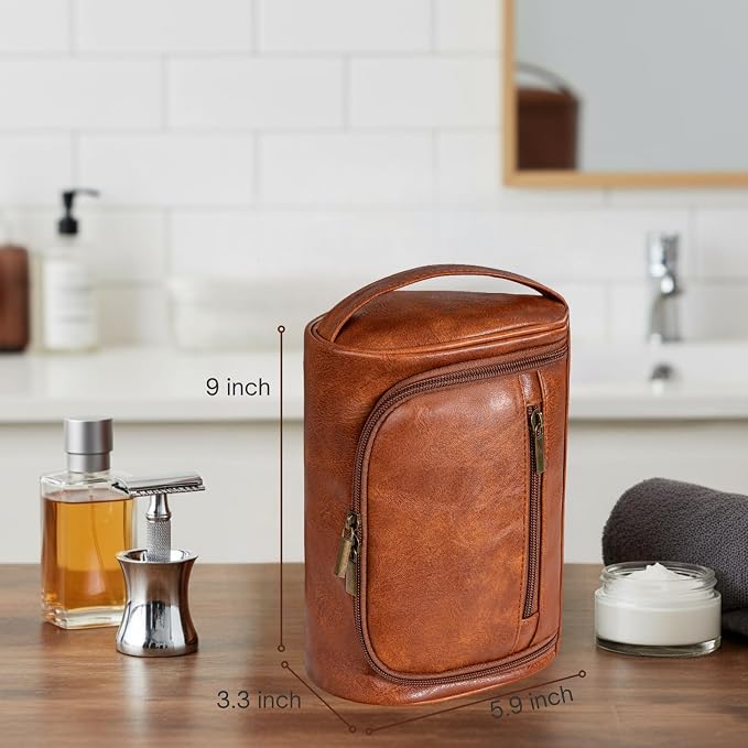 Mens Toiletry Bag, Compact Dopp Kit - Image 3