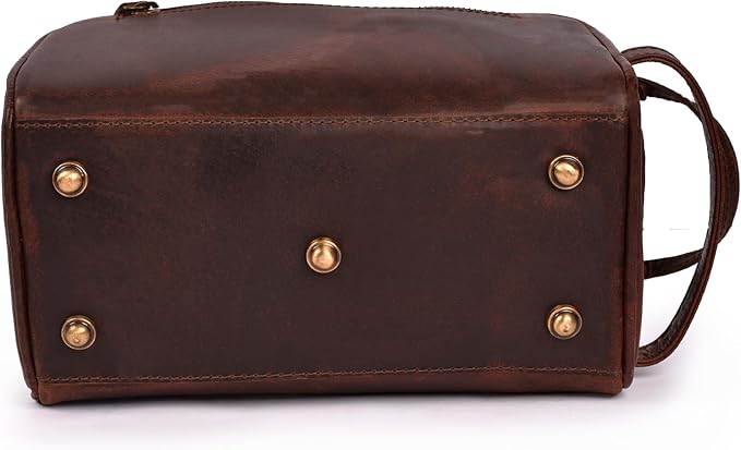 Premium Leather King Size Toiletry Travel Pouch – Handcrafted Dopp Kit - Image 8