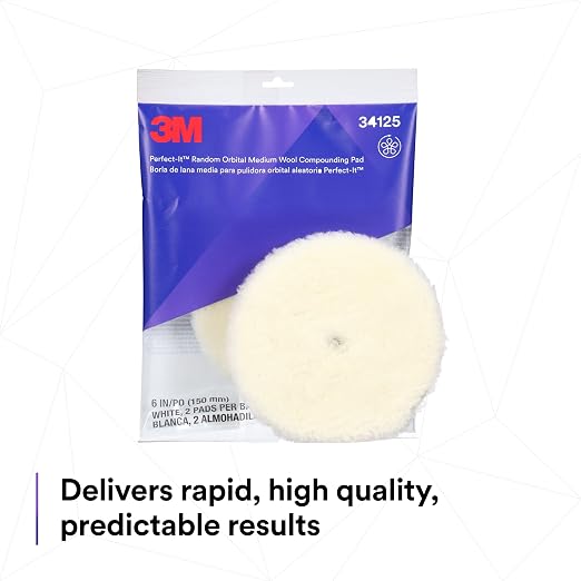3M Perfect-It Random Orbital Medium Wool Compounding Pad, Orbital Pads - Image 5