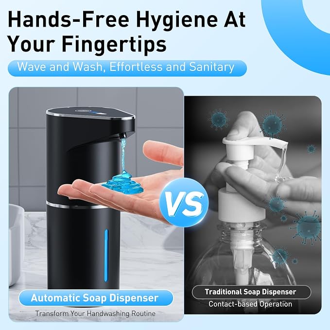 Automatic Soap Dispenser, Touchless Hand Wall Mount Rechargeable 3 Gear - Image 7
