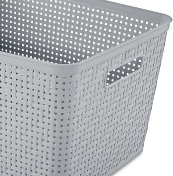 Sterilite 12 Pack Plastic Storage Bin Organization Containers, Tall Baskets - Image 9