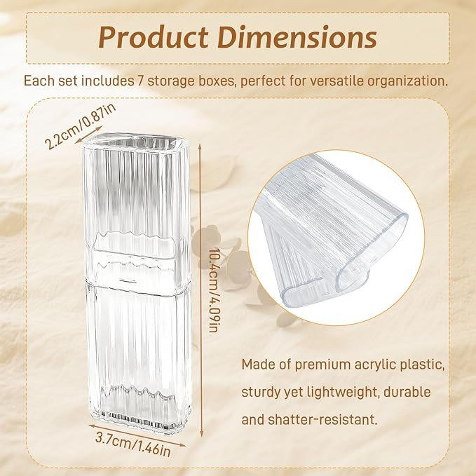 7 Pcs Travel Cotton Swab Holders – Mini Dustproof Swab Cases - Image 2