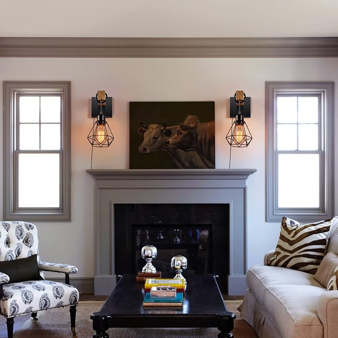 Plug in Wall Sconces Set of Two, Wall Sconce - Image 4