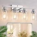 4 Light Bathroom Light Fixtures, Chrome Vanity Lights by Indoibrightenyourbathroom