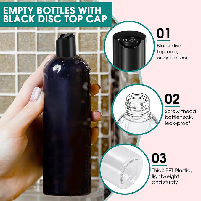 16 oz Clear Plastic Empty Bottles - Image 4