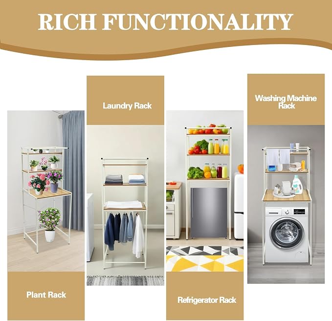 Washer and Dryer Storage Rack, 3 Tier Over The Washer and Dryer Storage Shelf - Image 6