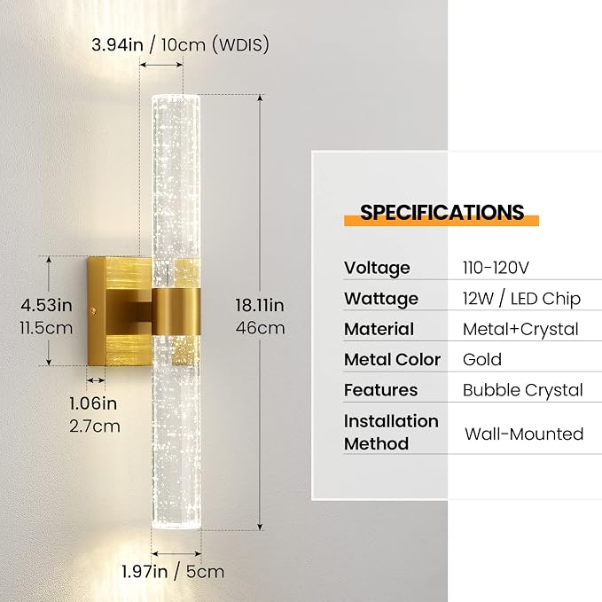 Gold Wall Sconces Set of Two - Image 2