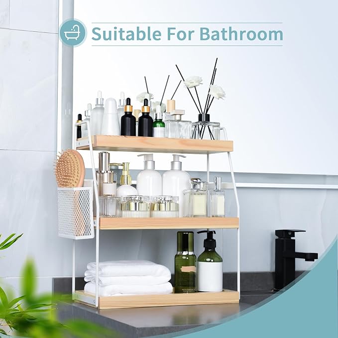 Bathroom Counter Organizer, 3-Tier Standing Storage Shelf - Image 4