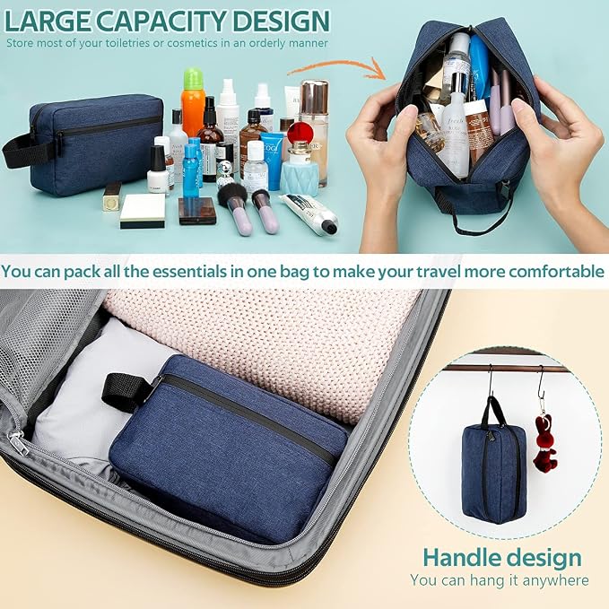Travel Toiletry Bag for Women and Men, Water-resistant Shaving Bag for - Image 3