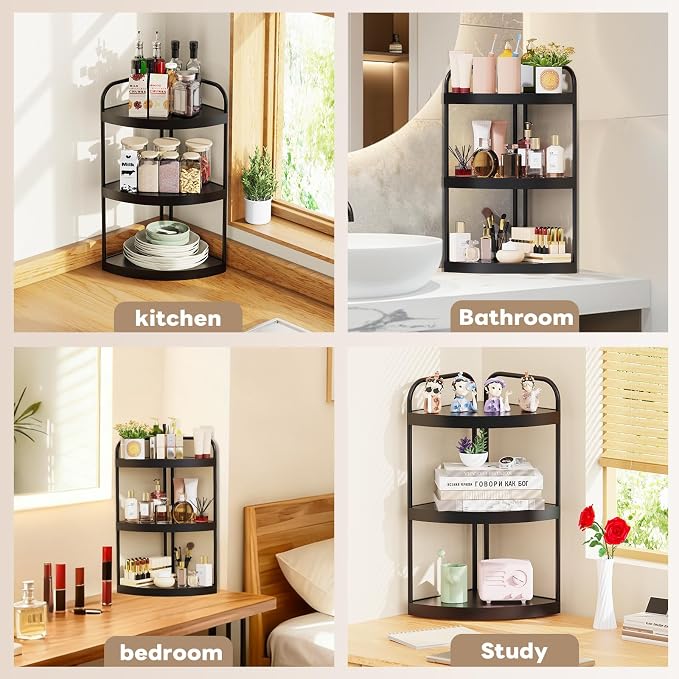 Abiglifty Corner Bathroom Counter Organizer, No Drill 3-Tier Corner Shelf - Image 8