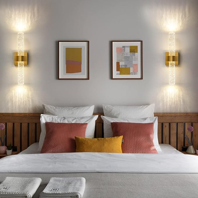 Gold Wall Sconces Set of Two - Image 8