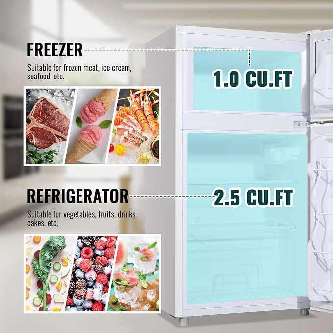 WANAI 3.5 Cu.ft Retro Mini Fridge - Image 2