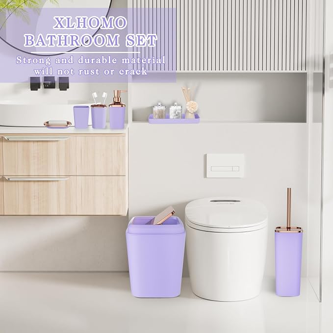 9-Piece Bathroom Accessories Set, Soap Dispenser, Toothbrush Holder, Toothbrush - Image 7