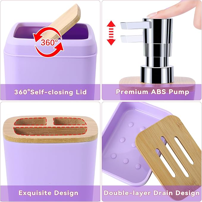 24PCS Bathroom Sets with Shower Curtain and Rugs, Bathroom Sets with Extra Soft - Image 5