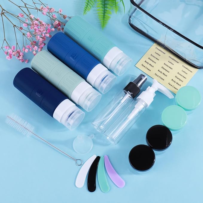 GLAMFIELDS Travel Bottles for Toiletries, TSA Approved 3.3oz Size LeakProof - Image 6