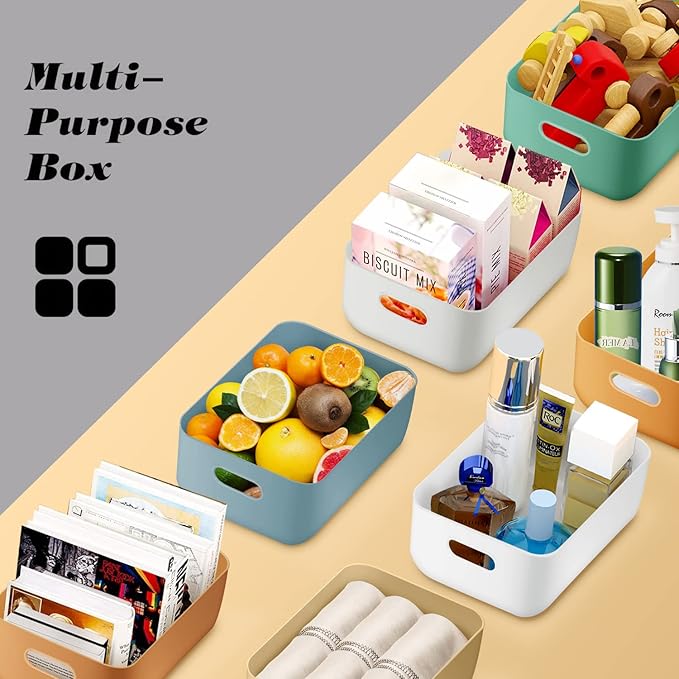 OWill 7-Pack 7.2 L Plastic Storage B-ins and Baskets - Image 6